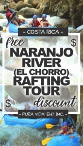 Naranjo River rafting tour